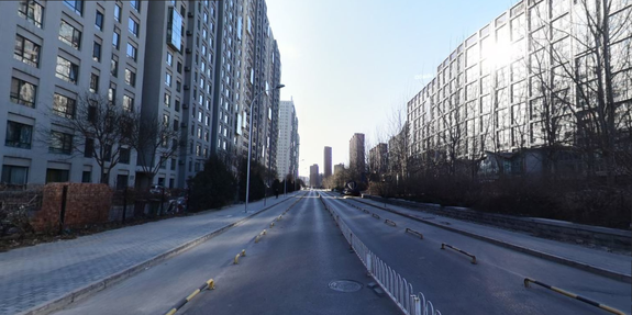 The road, on Baidu Maps' street view.